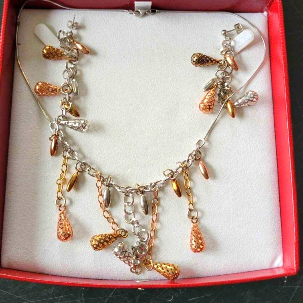 Sterling Silver 925 Earrings and Necklace